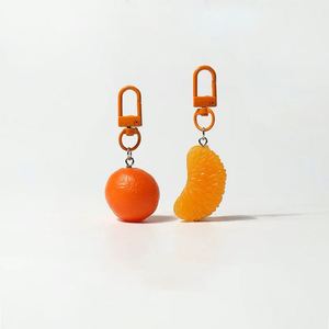 Lindo Llavero Naranja con Forma de Fruta, Adorno Colgante Pequeño, Joyería de Moda, Regalo para Mujeres y Niños - Product Image 3