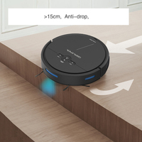 Aspirateur robot intelligent Geerlepol pour la maison et l'hôtel avec une aspiration de 2000Pa, fonction de lavage, de balayage, facile à utiliser, contrôlé par application, fonction de séchage