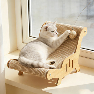 Modernes Luxus-Katzenbett-Möbelset: Bestseller Holz-Kratzbaum mit Klettergerüst und Zubehör für Katzen, Inklusive Fenster-Nest und Karton - Product Image 2