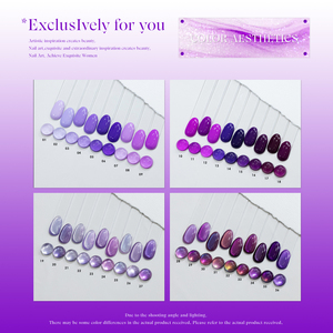 Vendeeni Nouveauté Coffret de vernis à ongles gel œil de chat violet avec pierres précieuses, <span class=keywords><strong>36</strong></span> couleurs, TPOHEMA FREEOEM/ODM, Vernis à ongles gel œil de chat magnétique violet - Product Image 4