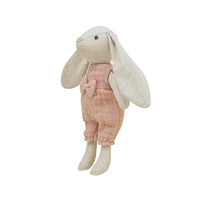 Jouet en peluche multicolore en lin 2023 écologique pour enfants, Mini lapin, lapin, Animal de noël
