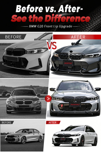 Kit carrosserie Perfiply en fibre de carbone sèche style AD, lèvre de pare-chocs avant pour BMW G20 330i M340i G21 Touring 2019-2022, kit de conversion pré-LCI - Product Image 4