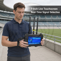 Détecteur UAV portable 2,5 km, balayage RF pleine bande 70 MHz-6,2 GHz, suivi de localisation de l'opérateur, balayage bimode pour extérieur, stades et lieux publics