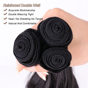 Vendeurs Résistant à la Chaleur Ombre Profond Vague Corporelle Eau 613 Os Raide Synthétique Tissage Cheveux en Vrac 3 Paquets avec Kit de Closure en <span class=keywords><strong>Dentelle</strong></span> - Product Image 3