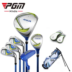 Conjunto completo de clubes de golfe pgm, conjunto personalizado para crianças com bolsa de suporte