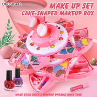 Jouets de luxe pour filles de 3 à 5 ans, ensemble de pinceaux de maquillage personnalisés, boîte de jeu d'imitation, design de gâteau multi-couches, en promotion