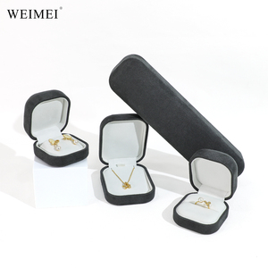 WEIMEI Elegant Handcrafted Jewelry <b>Gift</b> <b>Box</b> For Ring Earring Pendant Necklaces Bracelets With Luxe Suede Velvet Lining Option - Product Image 4