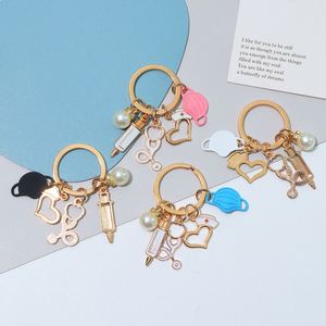Porte-clés créatif en métal pour médecins, masque, stéthoscope, seringue, pendentif, porte-clés pour personnel médical, infirmière, cadeau commémoratif - Product Image 5