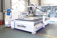 Machine de nesting CNC TechPro pour le travail du bois, routeur CNC ATC avec banc de perçage pour la production de meubles, portes et panneaux d'armoires