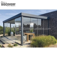 Auvent de terrasse en aluminium pour l'extérieur, facile à assembler, auvent de toit, kits d'abri d'auto, pergolas de gazebo