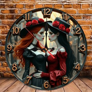 Round Wooden Wall <b>Clock</b> 25x25Cm Matte Finish Silent Non Ticking For Home Bedroom Living Room Decor - Product Image 6
