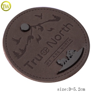 Chất Lượng Tốt Vòng Logo Mang Nhãn Hiệu Da Vá Tùy Chỉnh Thiết Kế Thời Trang Kim Loại Chính Hãng Nhãn Thẻ Cho Quần Áo - Product Image 2