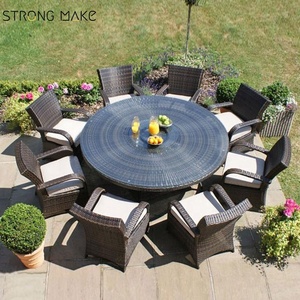 Patio <strong>Garden</strong> Furniture Outdoor Dinning <strong>Table</strong> <strong>and</strong> <strong>Chair</strong> Set <strong>Round</strong> Rattan <strong>Table</strong> <strong>6</strong> <strong>Seater</strong> <strong>6</strong> <strong>Seater</strong> Woven Rope Outdoor Dining Set - Product Image 1