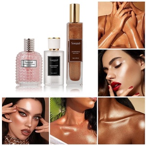 Venta al por mayor hermosos colores piel brillante brillo líquido niebla natural oro brillo niebla impermeable brillo aceite cuerpo <span class=keywords><strong>Spray</strong></span> - Product Image 4