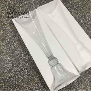 Jarrones <span class=keywords><strong>Altos</strong></span> <span class=keywords><strong>de</strong></span> Vidrio Transparente en Forma <span class=keywords><strong>de</strong></span> Cono para Decoración <span class=keywords><strong>de</strong></span> Bodas y Hogar - Product Image 6