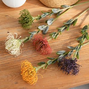 CallaFloral Chrysanthème Artificiel Moulin à Vent à Branche Unique en Plastique pour Décoration Intérieure Blanc Rouge Jaune Vert Violet - Product Image 2