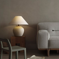 Lampe de table en céramique antique, avec abat-jour en tissu, vente en gros, 1 pièce