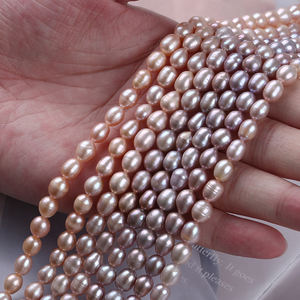 7-8มิลลิเมตรขายส่งที่มีคุณภาพสูงจริงธรรมชาติสีชมพูน้ำจืดข้าวมุก Strand - Product Image 6