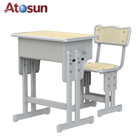 Meubles scolaires, fournitures scolaires, chaise et bureau pour élèves, table et chaise d'étude réglables pour les salles de classe primaires et secondaires