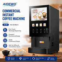 Aidewo YKT4-01 Fully Automatic Commercial Coffee Vending Machine 4 Powder Tanks 6 Flavors Hot/Cold Instant Coffee 110V/60Hz