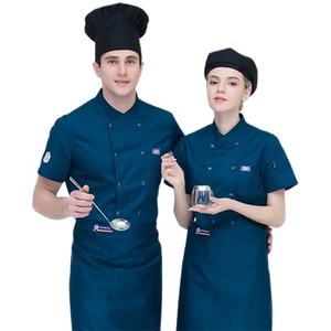 SunYue exclusivo hotel ejecutivo chef uniforme con mangas cortas restaurante chef abrigo - Product Image 2