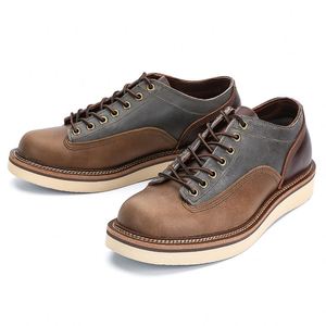2025 Autumn/Winter Handmade Leather Shoes-Italian Business Leather Men's Shoes-High Quality Waterproof Retro Ankle Boots - Product Image 1