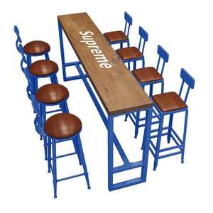 Conjunto de Mesa <span class=keywords><strong>y</strong></span> <span class=keywords><strong>Taburetes</strong></span> de Bar Industriales de Alta Calidad, Duraderos <span class=keywords><strong>y</strong></span> Elegantes, Ideales <span class=keywords><strong>para</strong></span> Bares <span class=keywords><strong>y</strong></span> Restaurantes Europeos <span class=keywords><strong>y</strong></span> Americanos - Product Image 6