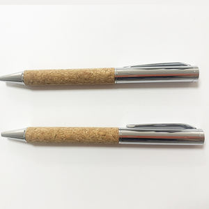 하이 퀄리티 친환경 재활용 코르크 + 금속 볼펜 사용자 정의 로고 천연 코르크 트위스트 금속 볼펜 - Product Image 6
