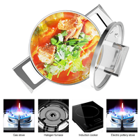 Ensemble de casseroles Oudro Classic en métal avec poignée creuse, design à angle droit et couvercle en verre, 10 pièces