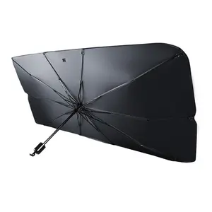 Logo imprimé vente en gros universel personnalisé rétractable voiture Parasol couverture de fenêtre parasol parapluie