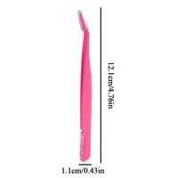 Pince à épiler pour sourcils en acier inoxydable à pointe en fibre en forme de L à 45 et 90 degrés, marque privée