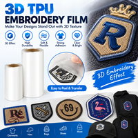 Qinyu – Rouleau de film thermocollant en TPU 3D épais à haute résistance, vinyle PU HTV à transfert de chaleur avec logo personnalisable – Vente en gros