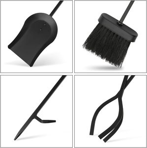 Pour ensemble d'outils de nettoyage de <span class=keywords><strong>cheminée</strong></span> 5 pièces avec support avec pinces à pelle de poker support de brosse ensemble d'outils de <span class=keywords><strong>cheminée</strong></span> - Product Image 6