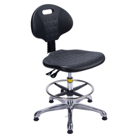 Chaise de laboratoire ESD M13 à double réglage de la hauteur du dossier, antistatique, ergonomique, en mousse de polyuréthane, roulettes pivotantes à 360°, moderne, pour école/atelier