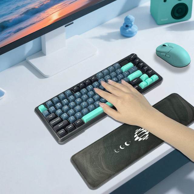 Ergonomic Wrist Rest for Keyboard and Mouse, Soft Memory Foam Keyboard Wrist Rest for Office, Work, Gaming