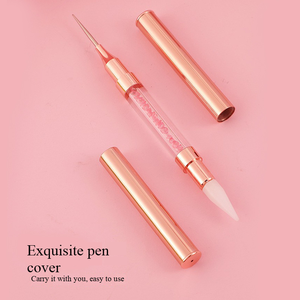 Dual End Nail Rhinestone Picker Wax Tip Pencil Crystal Stone Pickup Dotting Pen DIY Nail Art Brush <b>Set</b> - Product Image 3