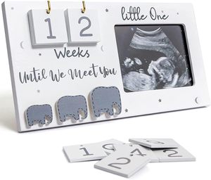 Sonogramme Cadre photo Cadre photo à ultrasons avec compte à rebours semaines de bébé Attendant que les <span class=keywords><strong>parents</strong></span> soient cadeau de grossesse Félicitations - Product Image 1