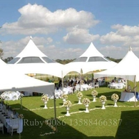 Tente à toit haut avec cadre en aluminium et câbles croisés, 20x20 pieds, 20x40 pieds, pour événements et fêtes