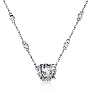 Collar con Colgante de Corazón Dylam, Joyería Fina de Lujo con Diamantes para Mujer, Collar de Plata de Ley 925, Gargantilla para Boda, Superventas - Product Image 1