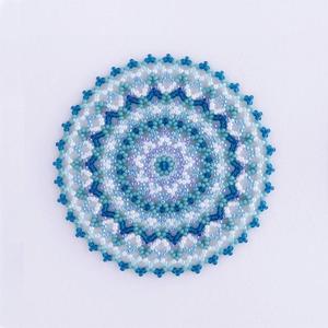 จานรองแก้วลูกปัดทำด้วยมือผ้าฝ้ายมาเตเรีย L Snhandicrafts.com - Product Image 1