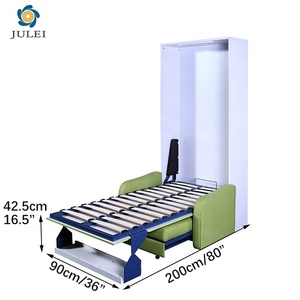 Aplicación de múltiples escenarios modernizar montaje de alta calidad firmeza montado en la pared completa cama retráctil cama de pared doble - Product Image 4