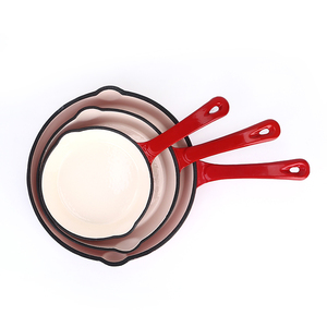 Ensemble de 3 ustensiles de cuisson émaillés, poêles en métal, mini-poêles en <span class=keywords><strong>fonte</strong></span> – Vente chaude directe usine - Product Image 2