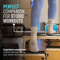 Chaussettes de yoga antidérapantes personnalisées avec logo OEM Bilu, chaussettes en tricot pour femmes, pour Pilates, entraînement de barre
