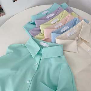 Nouvelle collection de vêtements pour femmes, édition coréenne, haut ample et polyvalent, style rétro, chemise pour femmes, chemise grande taille pour l'hiver, printemps/été - Product Image 1