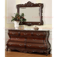 Meubles de chambre à coucher de luxe américains, lit en bois massif classique, chambre principale, lit à baldaquin, ensemble de chambre à coucher antique, lits en bois