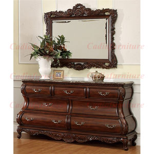 אמריקאי יוקרה עיצוב המלך ריהוט חדר שינה קלאסי מיטה עץ מלא מיטה חדר שינה חופה מיטה מעץ חדר שינה הבית סט מיטות עץ - Product Image 6