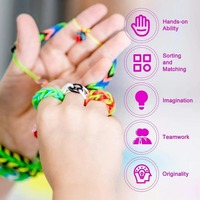 Élastiques en caoutchouc naturel de haute qualité pour tisser des bracelets - Kit de création artistique DIY, petit cadeau pour enfants, latex non toxique