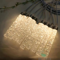 Nouveau lustre en acrylique lumineux à 10 têtes en cristal pour mariage, décoration de salle de mariage, décoration de scène, lumières