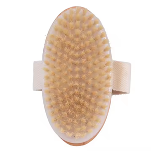 Brosse <span class=keywords><strong>de</strong></span> <span class=keywords><strong>bain</strong></span> en bois à poils <span class=keywords><strong>de</strong></span> sanglier naturels, personnalisée en usine, avec sangle en <span class=keywords><strong>toile</strong></span> pour l'exfoliation corporelle et le massage <span class=keywords><strong>de</strong></span> la peau sèche - Product Image 2