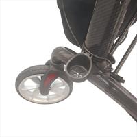 Déambulateur en fibre de carbone de style européen avec siège, déambulateur pliable ultra-léger à 4 roues avec sac de rangement pour personnes âgées, OEM/ODM